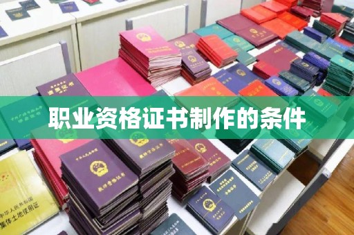怀安职业资格证书制作的条件
