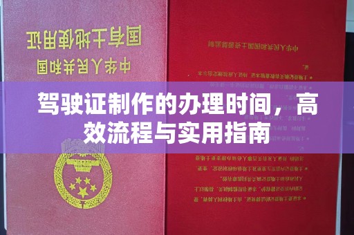 怀安驾驶证制作的办理时间，高效流程与实用指南